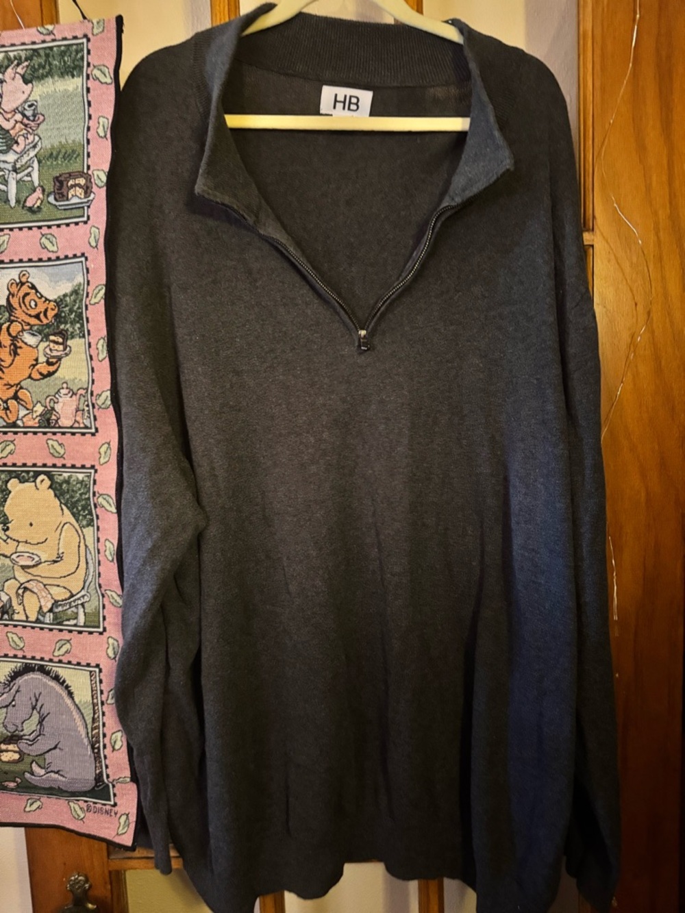 Harbor Bay Charcoal Gray Half-Zip Sweater
